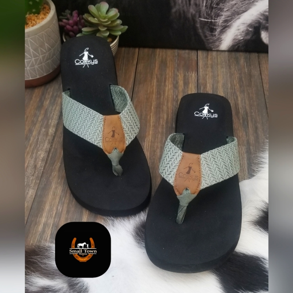 Sassy Shimmer Sandals - Sage
